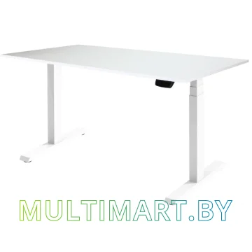 Стол для работы стоя ErgoSmart Ergo Desk Pro 1380x800x18 мм (альпийский белый/белый)
